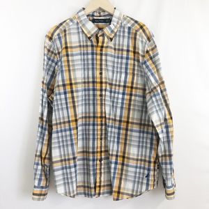 Nautica Plaid Long Sleeve Button Down Shirt